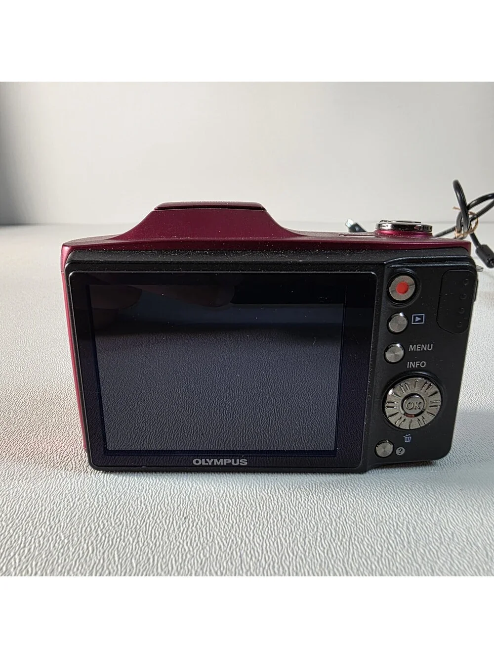 Olympus SZ-14 14MP Digital Camera 24x Zoom Red with Battery & Charger - No Card